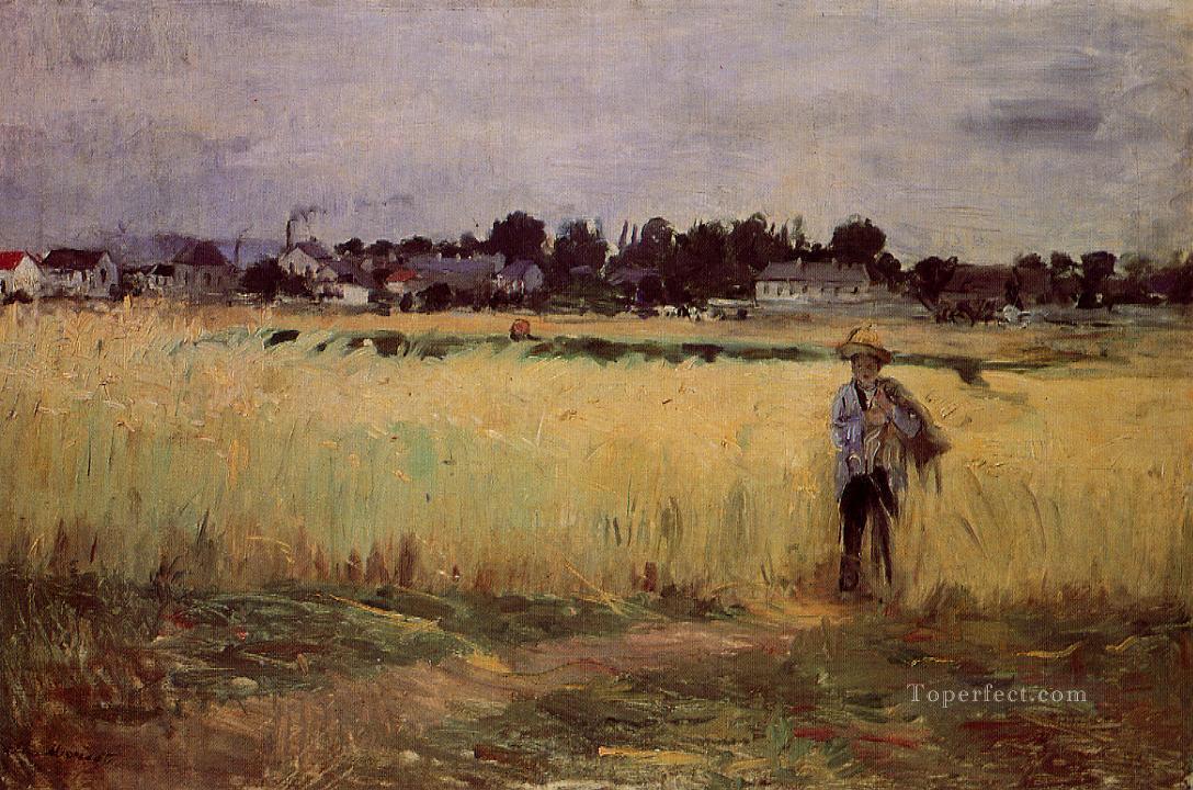 In the Wheat Fields at Gennevilliers Berthe Morisot Oil Paintings